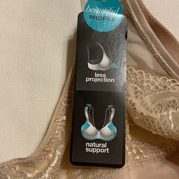 Lilyette by Bali Size 42DD beautiful lace ultimate smoothing & support underwire - Picture 3 of 7